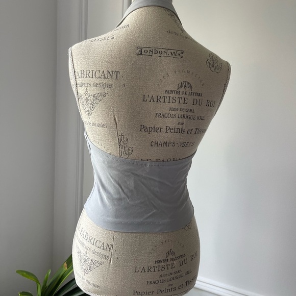 NWT Elegant Gray Halter Vest - Picture 4 of 6